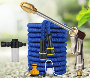 Electroplated Water Gun Set With Telescopic Hose