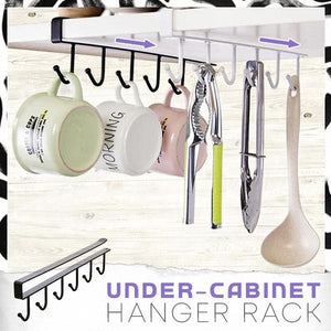Under-Cabinet Hanger Rack (6 Hooks)