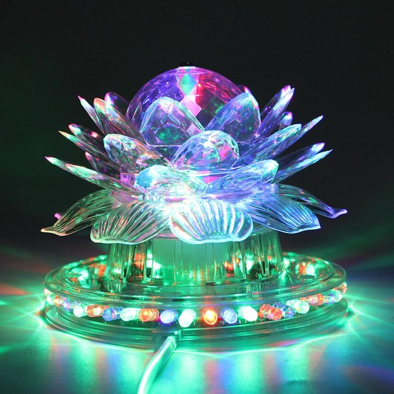 LED Crystal Lotus Light