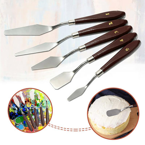 Stainless Steel Baking Pastry Spatulas(5PCS)
