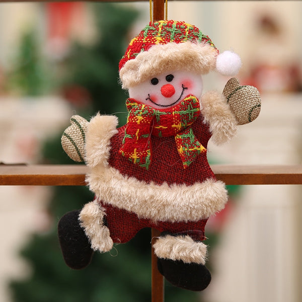 Claus Snowman Tree Pendant Doll Hang Decorations for Home Noel Natal