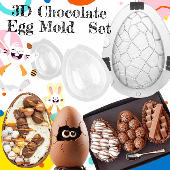 3D Chocolate Egg Mold Set