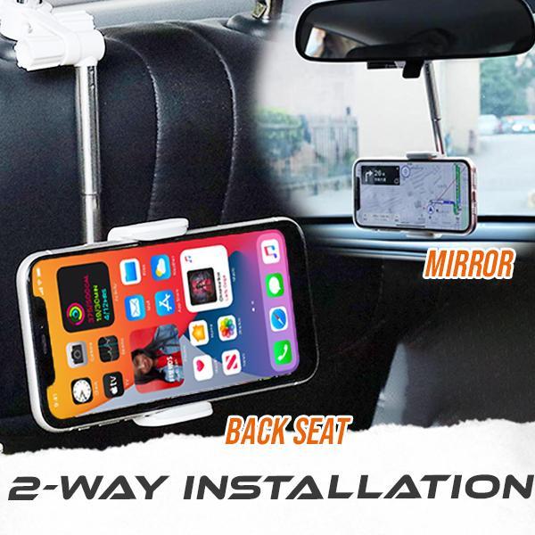 360° Rearview Mirror Phone Holder