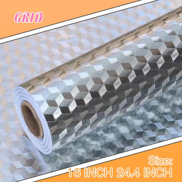 Waterproof Self Adhesive Kitchen Aluminum Foil Oil Proof Stickers