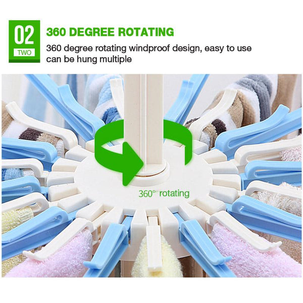 Multi-function Folding Umbellate Rotate Drying Rack