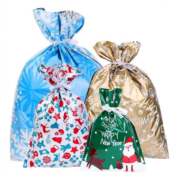 Mintiml One-Tug Bags Christmas Drawstring Gift Bag Set