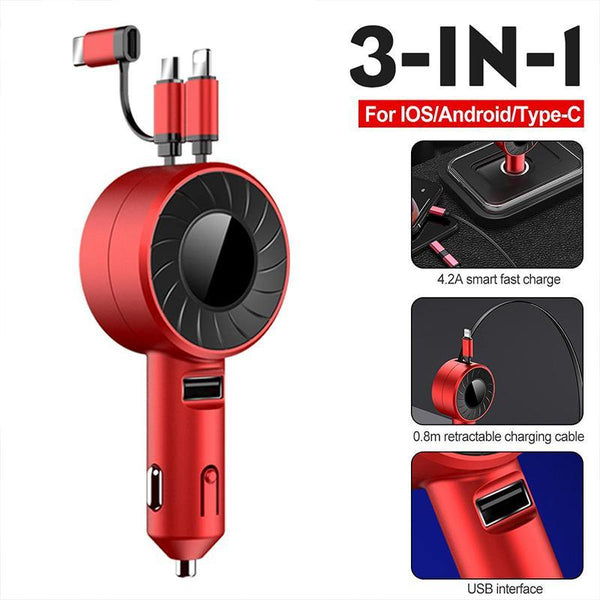 3-IN-1 Retractable Phone Charging Cable