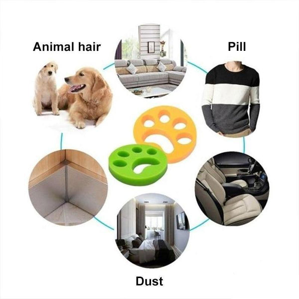 Lint paw: Remove pet hair when washing and drying