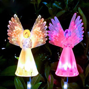 Solar-Powered LED Angel Light