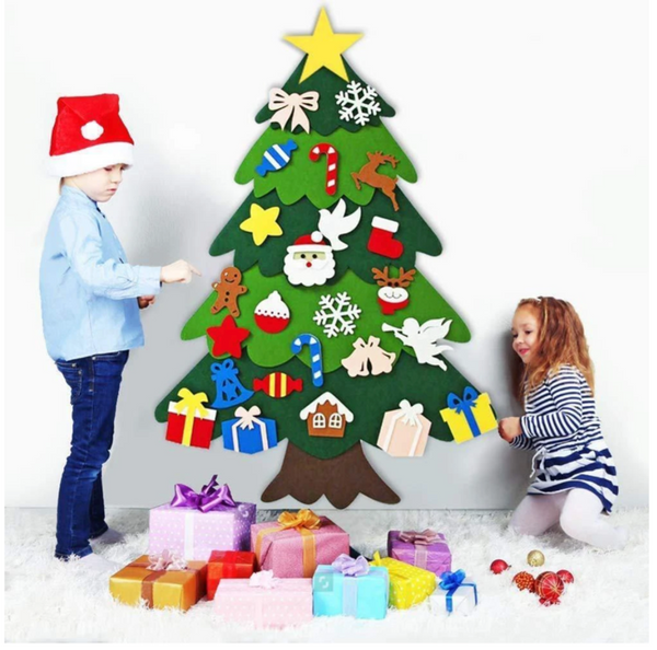 DIY Felt Christmas Tree For Kids + Spare Ornaments Bundle