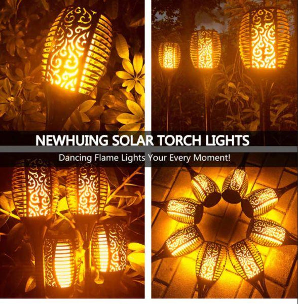 LED Solar Path Torch Light Dancing Flame