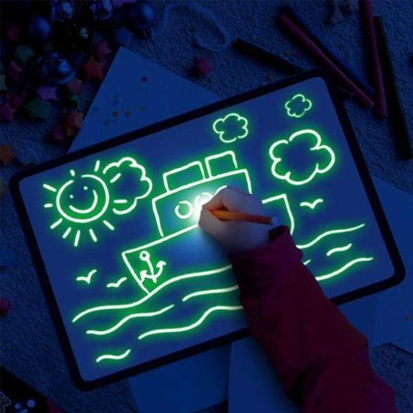 Interesantes Spielzeug Zeichentafel Set mit Licht im Dunkeln