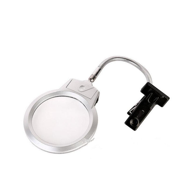 2 in 1 Hands Free Magnifying Glass with Clamp