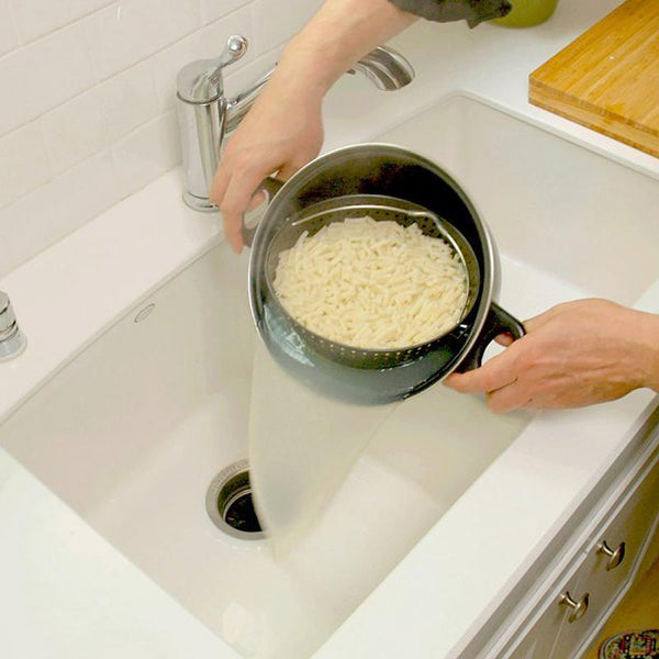 Cooking Pot With Built-In Strainer - Best Helper For Kitchen