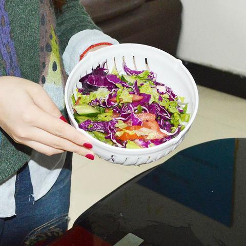 Fruit Vegetable Salad Chopper Bowl & Slicer