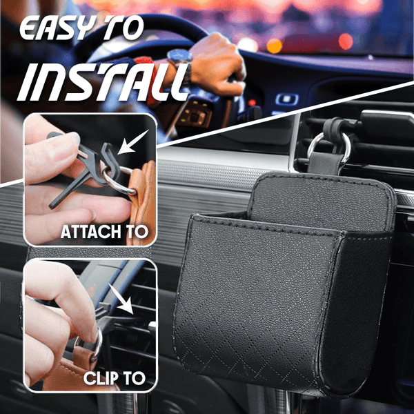 Easy-Hang Car Leather Storage Bags (4pcs)