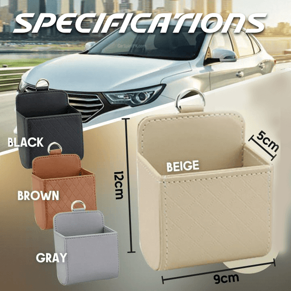 Easy-Hang Car Leather Storage Bags (4pcs)