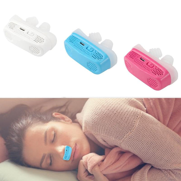 Electronic Anti Snoring Silicone Device - Snore Guard Sleep Apnea Aid