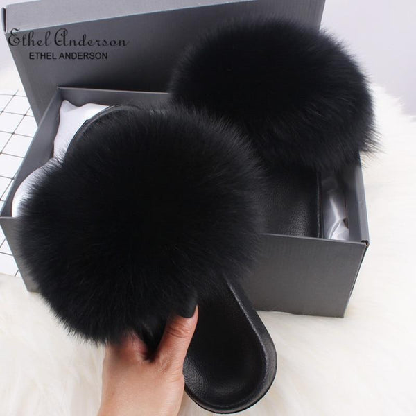 Faux Fur Luxury Slides Slippers