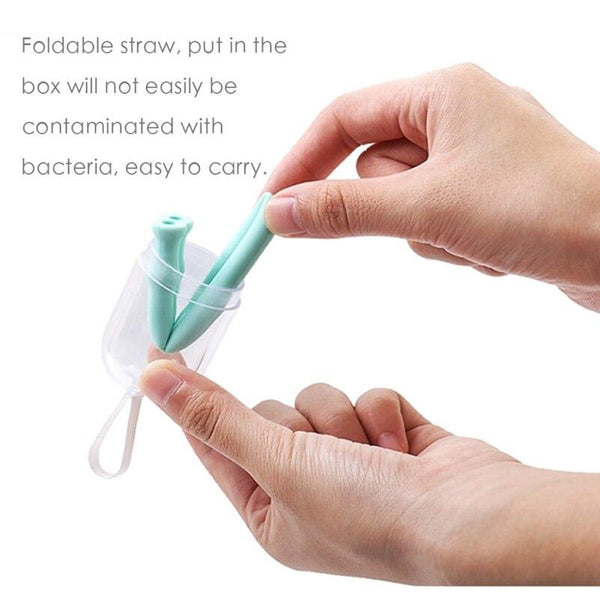 Collapsible Reusable Silicone Straw