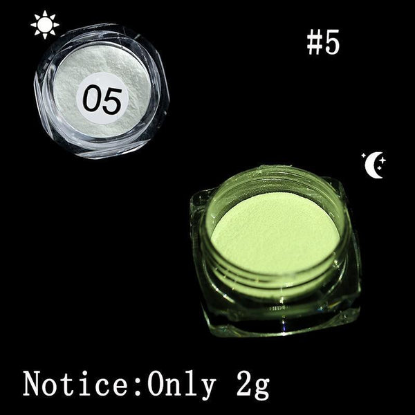 Glow In The Dark Pigment Powder for Nail Art Decoration Nail Glitter Long Lasting Self Glowing Dye for DIY Nail Art Acrylic Paint Fine Art