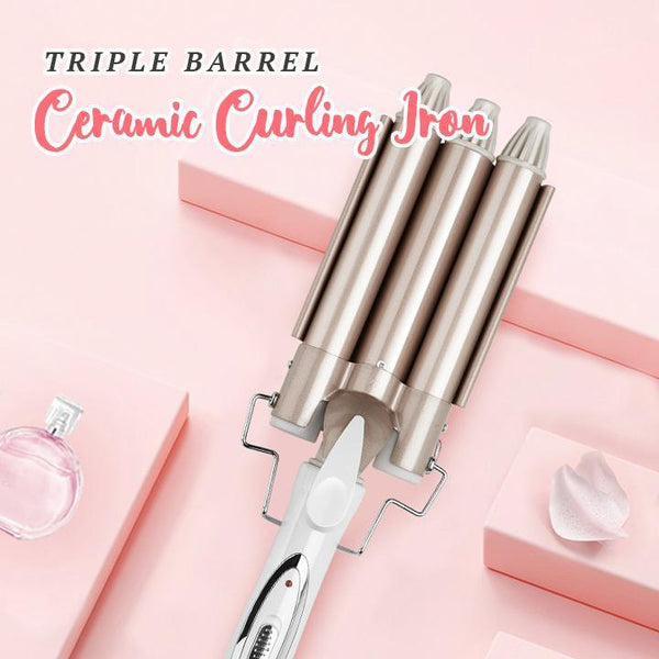 Triple Barrel Ceramic Curling Iron