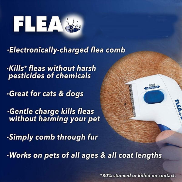 Electric Flea & Tick Comb For Cats Dogs