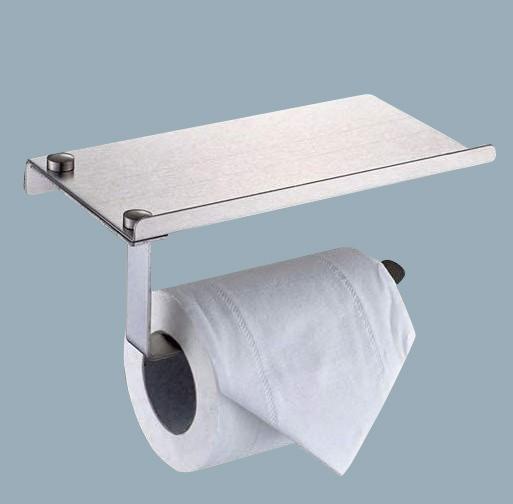 Toilet Paper Holder with Phone Shelf