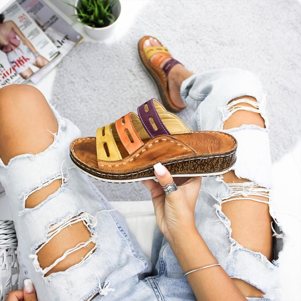 Modern Stitching Slippers Multi-color