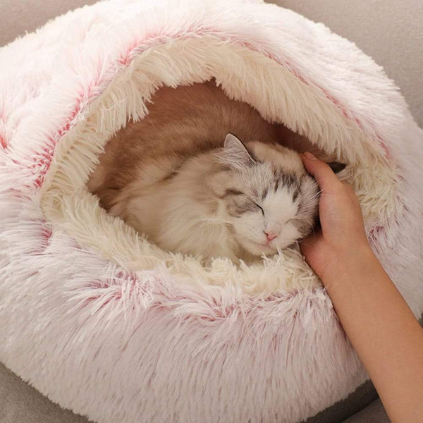 Hot Plush Round Cat Bed