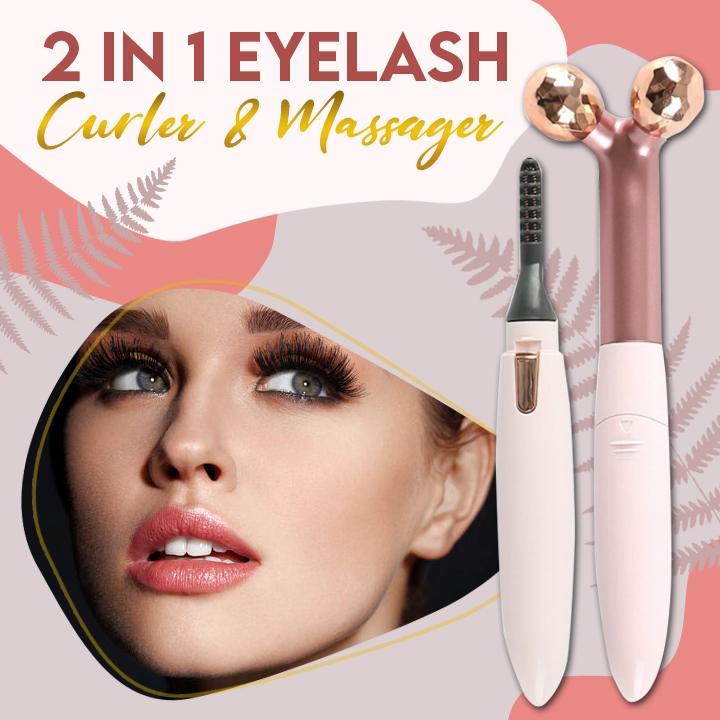 2-in-1 Eyelash Curler & Massager