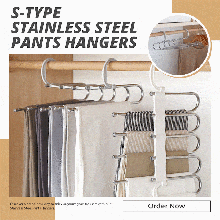 S-Type Stainless Steel Pants Hangers