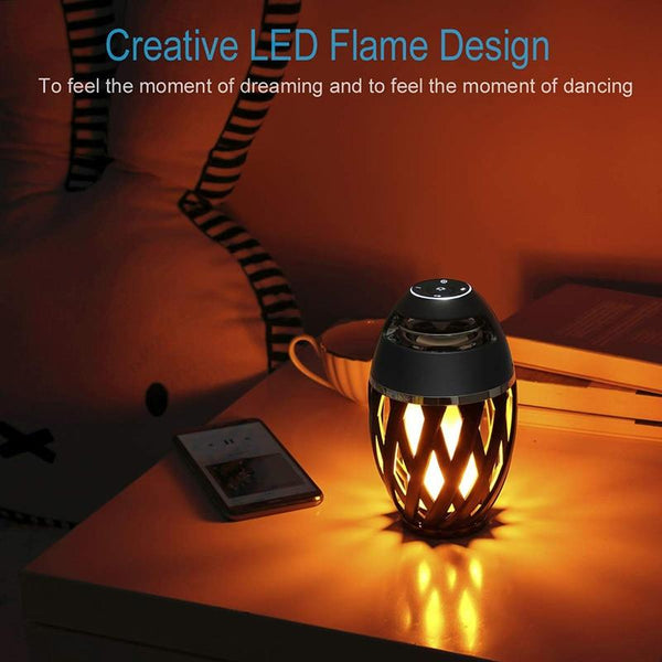 Wireless Speaker With LED Flame Light