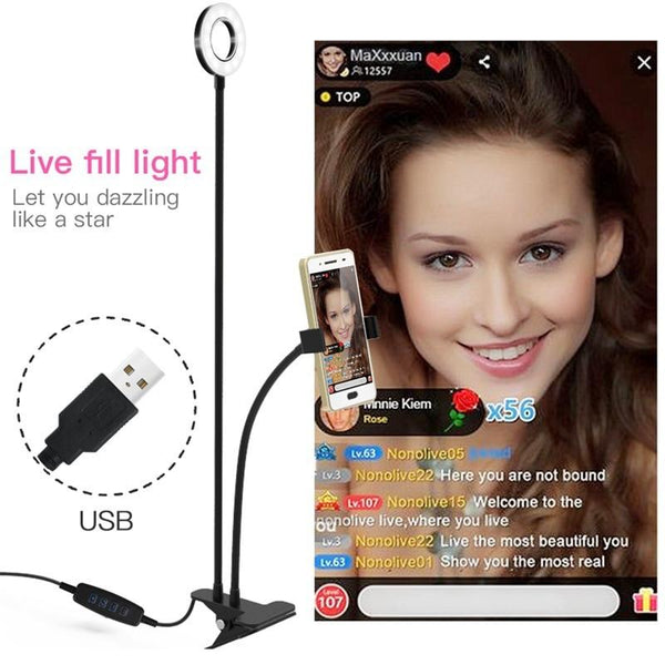 Professional Portable LED Light with Cell Phone Holder