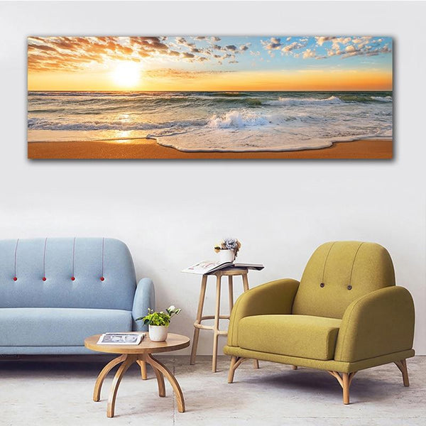 Sunset Beach Canvas Painting