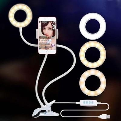 Professional Portable LED Light with Cell Phone Holder