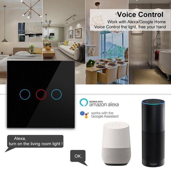 Tuya Touch Sensor Wall Switch Voice Work with Alexa