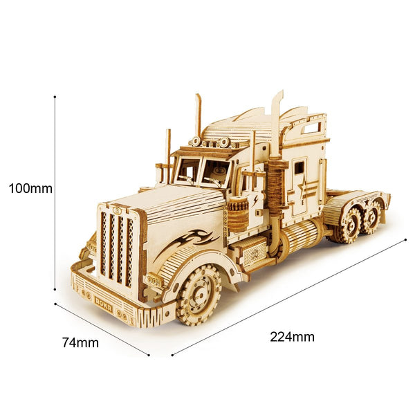 Movable 3D Wooden Truck Puzzle