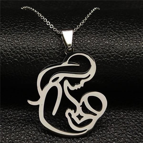 Family Mom BABY Stainless Steel Necklace