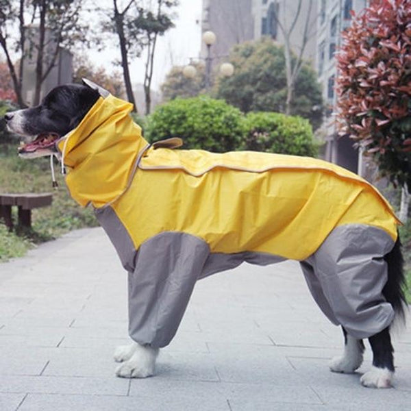 Outdoor Waterproof Large Dog Raincoat Jumpsuit For Dogs