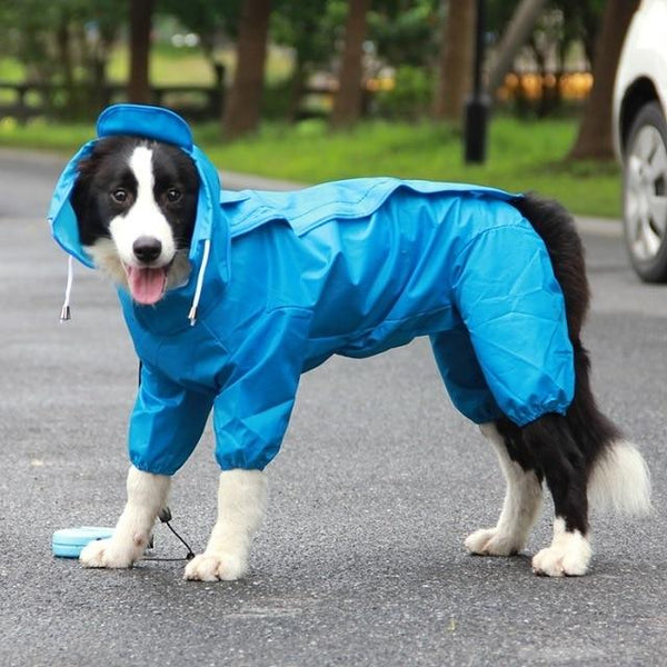 Outdoor Waterproof Large Dog Raincoat Jumpsuit For Dogs
