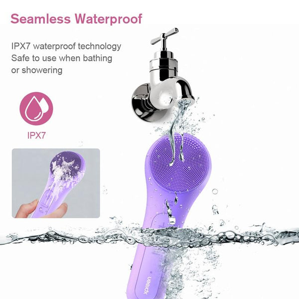 Electric Cleansing Skin Care Tool - Waterproof Silicone Face Scrub