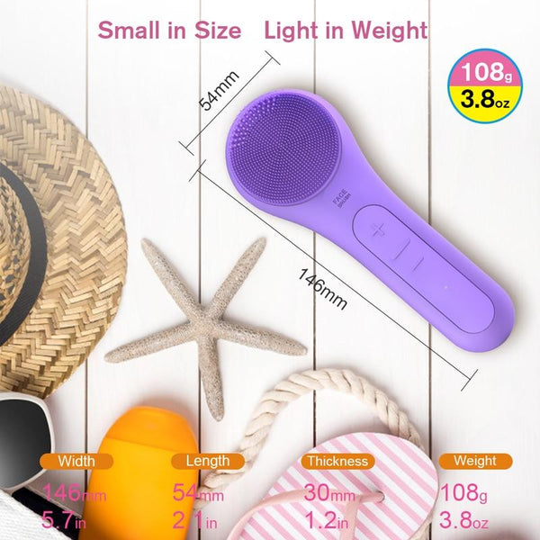 Electric Cleansing Skin Care Tool - Waterproof Silicone Face Scrub
