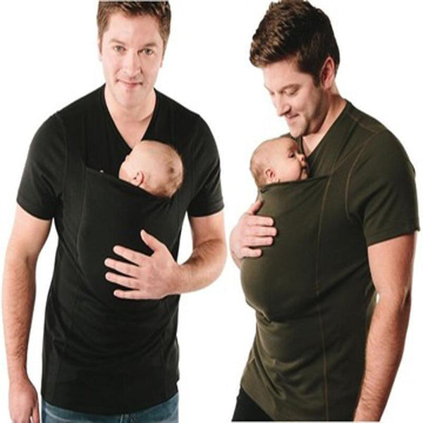 Plus Size S-5XL Baby Carrier Kangaroo tee shirt