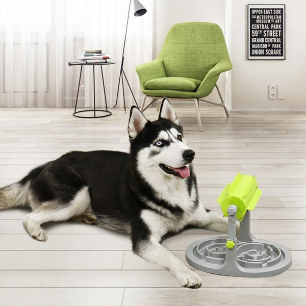 Dog Food Feeder Educational Puzzle Interactive IQ Training Game Toy Anti Choke Slower Feeder Bowl