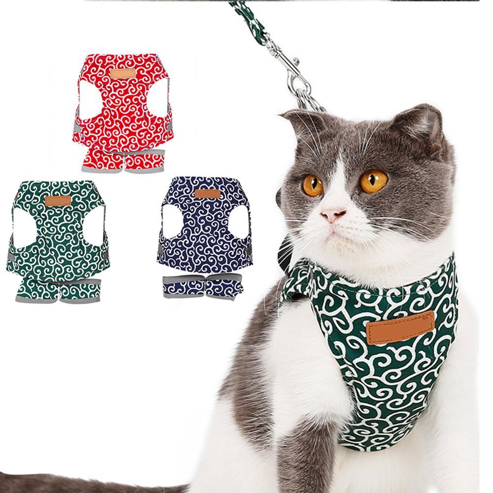 Japanese Style Harness Vest Cat Harness Set