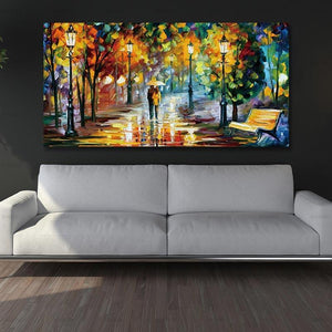 Tree Lined Trails Canvas Painting