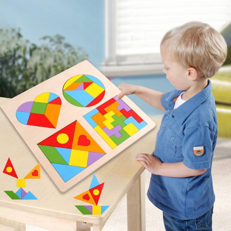 4 in 1 Wooden Puzzle Educational Toy