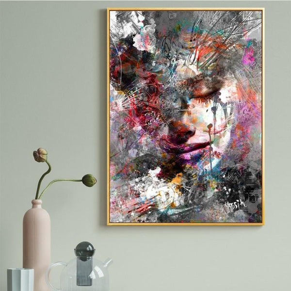 Colorful Woman Abstract Painting