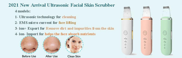 Ultrasonic Skin Scrubber Facial Cleaner